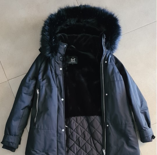 Зимняя куртка ZARA на меху с капюшоном -  Фото 2