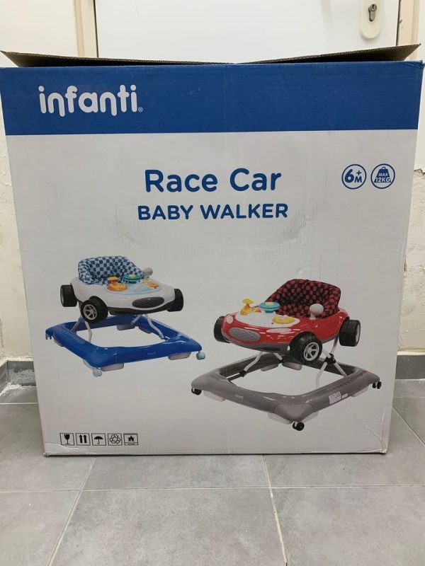 Ходунки INFANTI Race Car (синего цвета) с музыкой -  Фото 3
