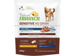 Сухой корм для собак беззерновой TRAINER Natural Sensitive No Grain Mini Adult форель 2 кг (8059149277752)